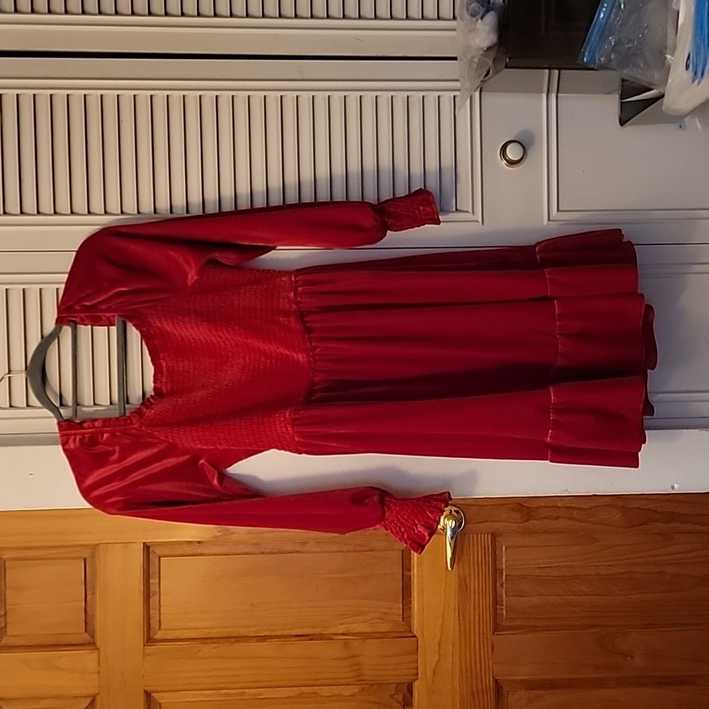 Long Sleeve Velvet Dress - Picture 8 of 14